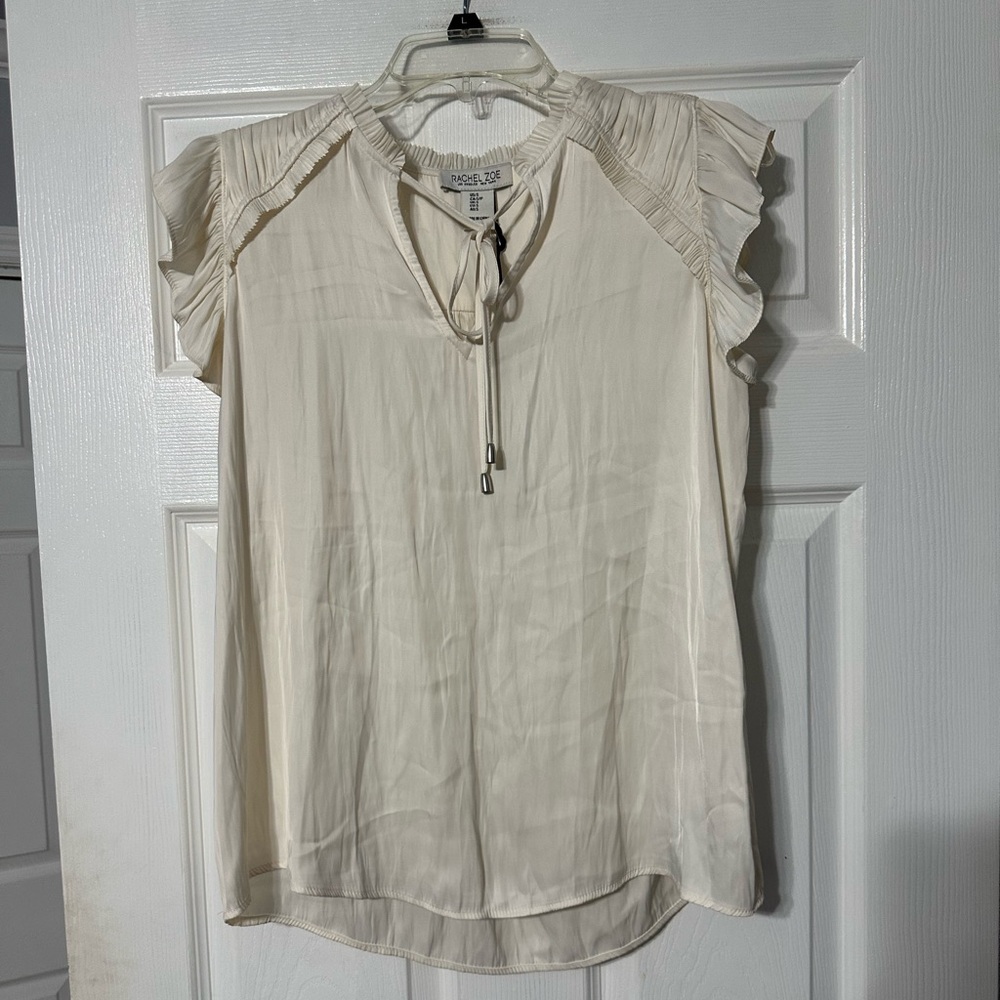 NWT Rachel Zoe Blouse with Ruffle Sleeves